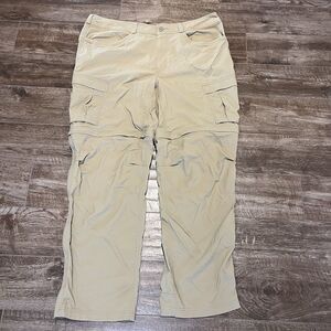 REI Co-op Hiking Pants Mens 42x31.5 Kacki Cargo Nylon Stretch Quick Dry Outdoor